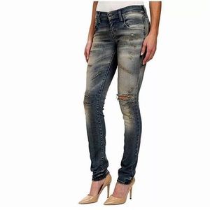 Diesel Grupee Super Skinny Deconstructed Jeans